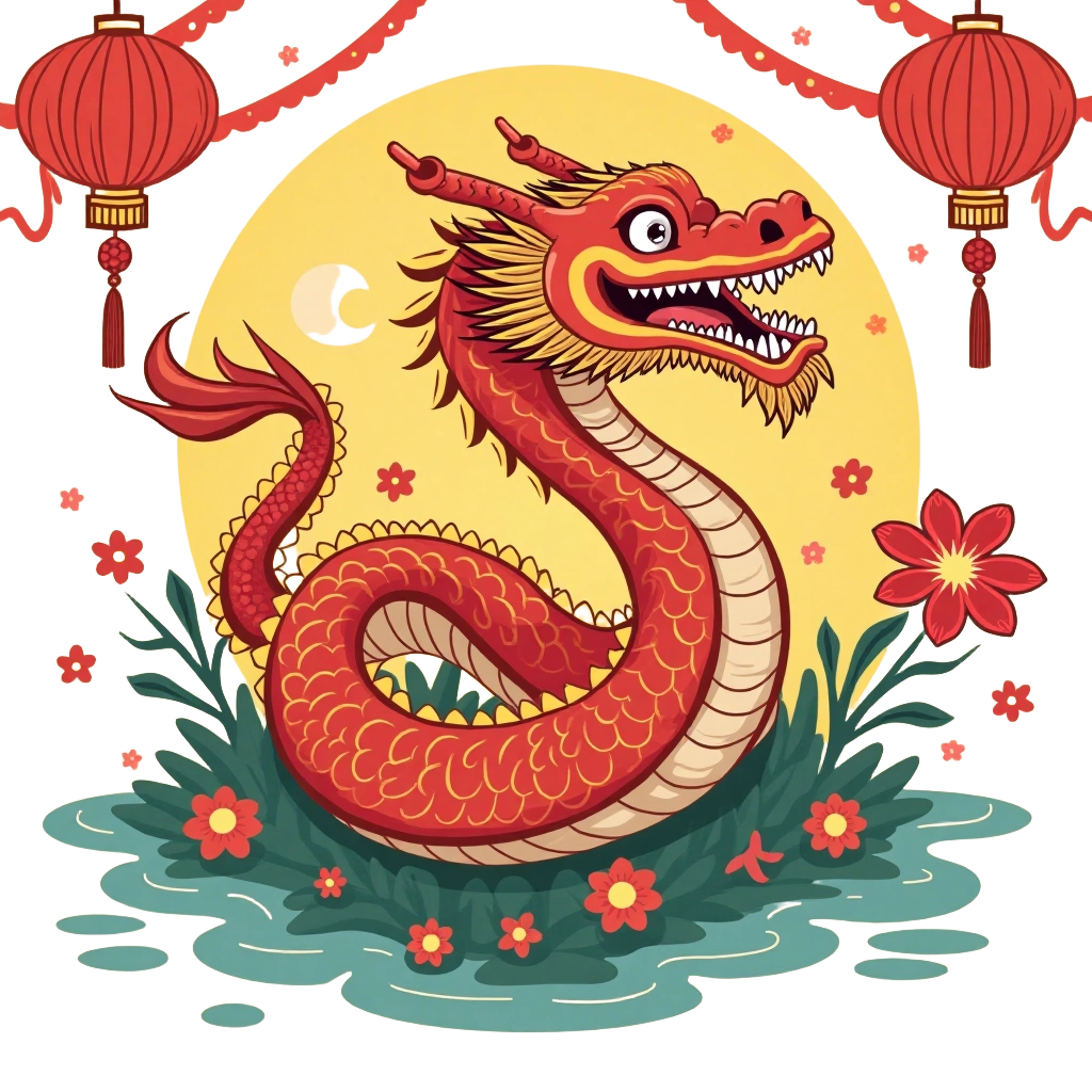 Traditional Chinese Dragon Illustration